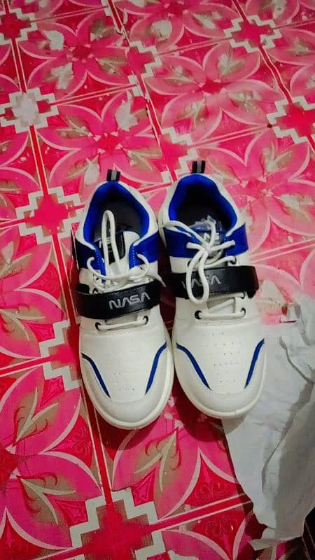 Nisa shoes White and blue colour 0