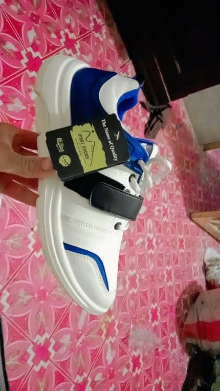 Nisa shoes White and blue colour 1