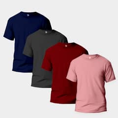 Red Plain T-Shirts Round neck Half Sleeves for Men's fabric Cotton fo