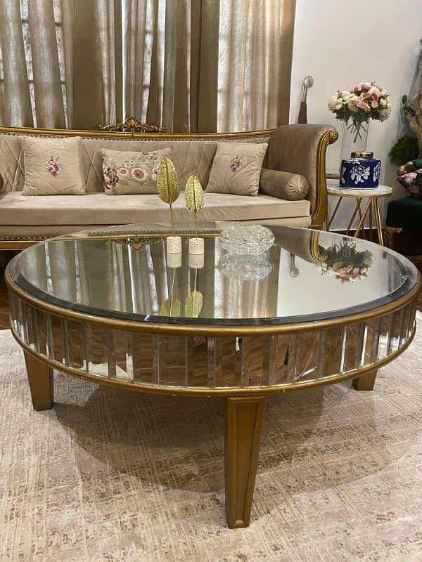 high quality fully mirrored center table 1