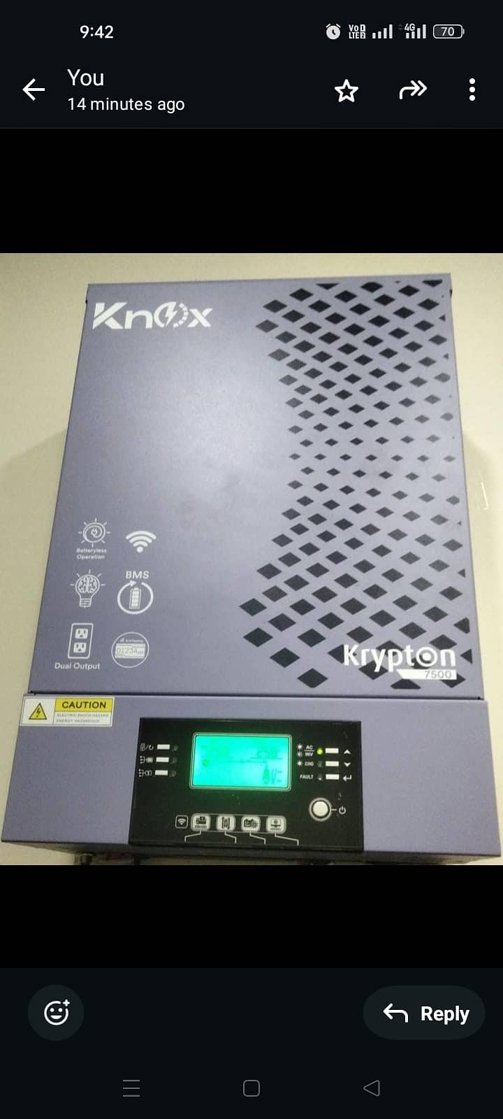 6KW 7500 PV Knox Hybrid Inverter 0