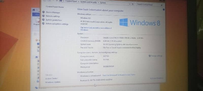 i7 10gen , 8GB RAM , 465GB MOMERY ( window 8.1 ) GOOD CONDITION 2