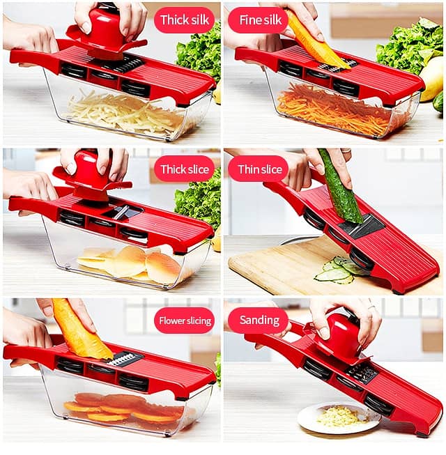 10 in 1 Mandoline Vegetable Slicer Cutter with Box 2