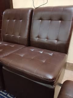 6 Seater Leather Sofa Set