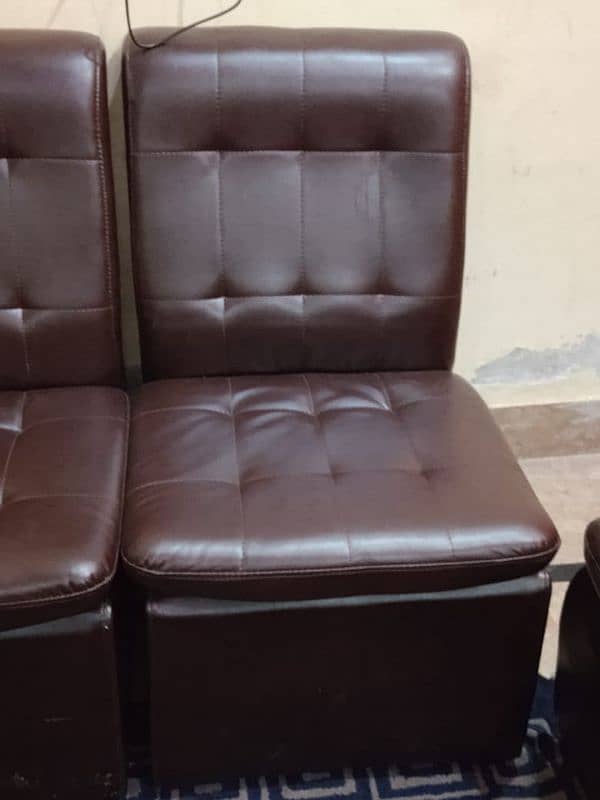 6 Seater Leather Sofa Set 1