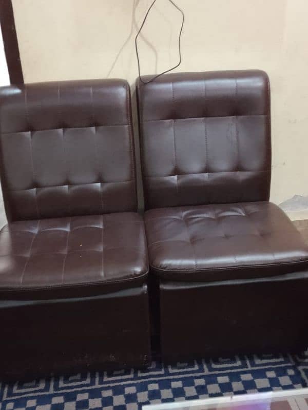 6 Seater Leather Sofa Set 2