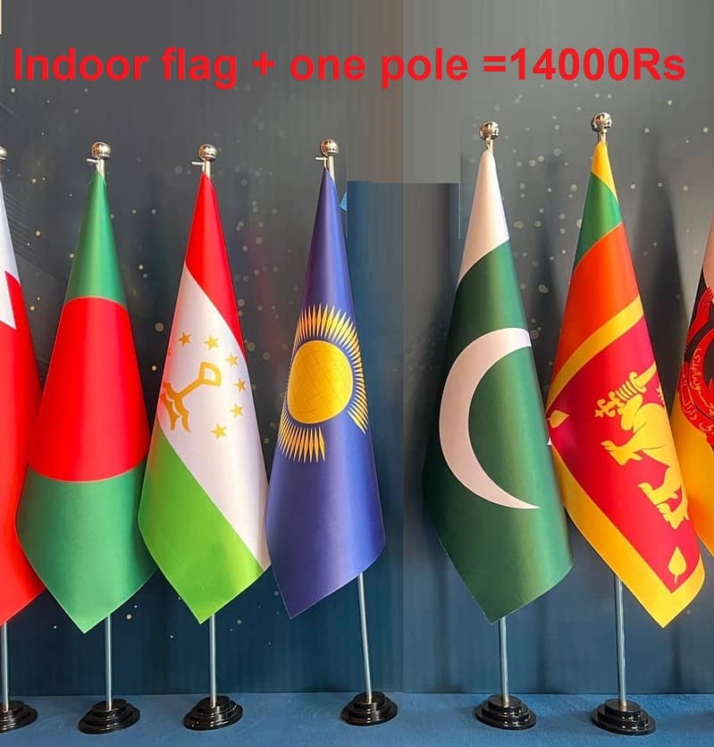 Company Flag with Pole for Office Decoration, Table Flag, Outdoor flag 1