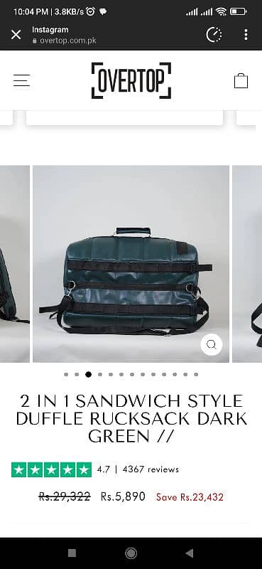 2 in 1 Backpack + Duffle Bag for sale 3