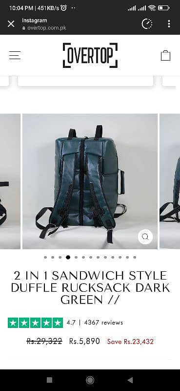 2 in 1 Backpack + Duffle Bag for sale 4