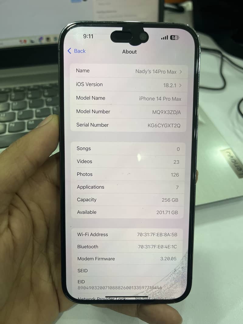 iPhone 14 pro max 256gb factory unlocked NON PTA 12