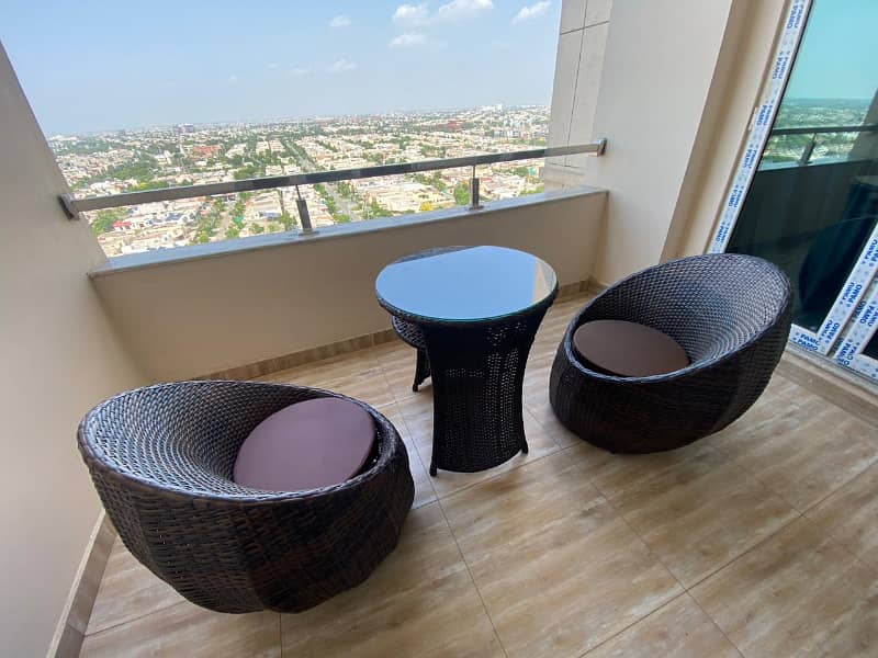 1 Bed room luxury furnished Hotel apartment available for rent at the top location of DHA phase 4 Gold Crest Mall. 8