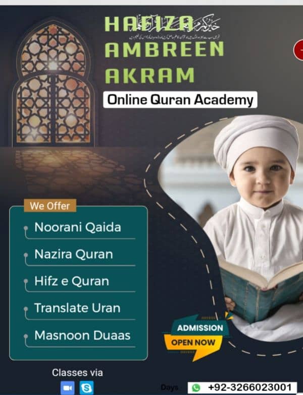 i am a online  quran teacher 0