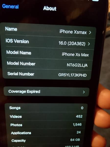 xsmax 64 gb 80 battery health back glass crack …face id true tone ok 1