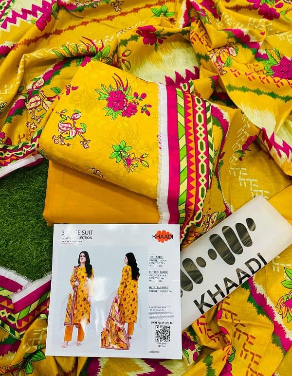 khadi brand original 3 piece pure lawn 3