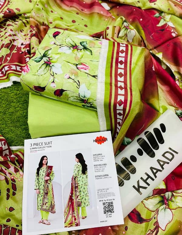 khadi brand original 3 piece pure lawn 7