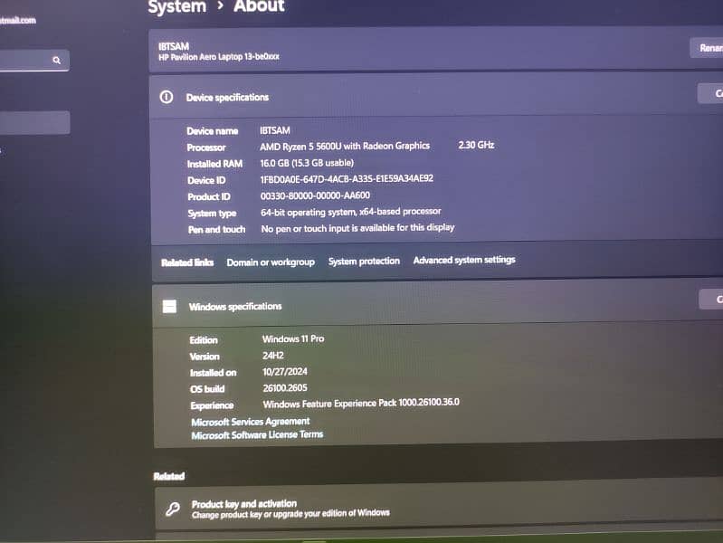 HP Pavilion Aero 13-be0036AU | AMD Ryzen 5 5600U | 16GB RAM 6