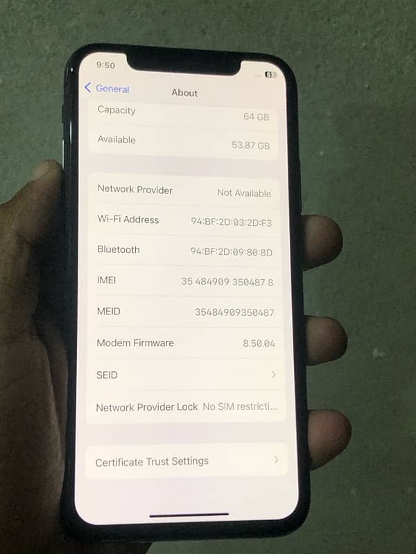 iPhone X 64 Gb PTA Approve Waterpack 4