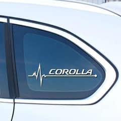 Custom Stickers for Corolla – Mirror & Window Decals