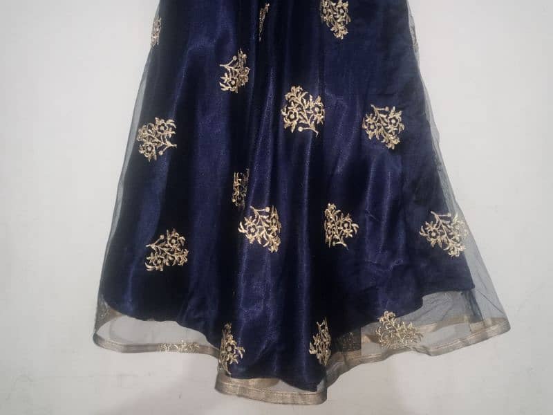 Elegant Navy Blue Embroidered Maxi Dress 2