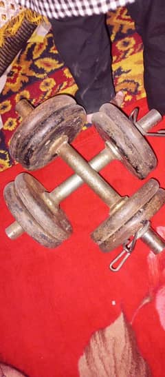 10kg dumbbells pair for sell 10x10=total weight 20kg +