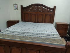 customized Bed set with two side tables and dressing table