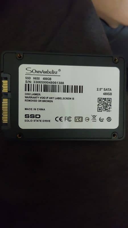 Somnambulist 480 Gb SSD sata 0