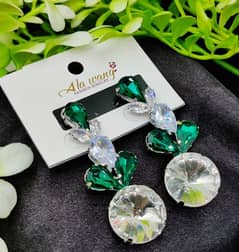 Imported Elegant Crystal Garden Drop Earrings | Artificial Jewellery