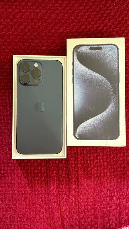 Apple IPhone 15 pro max complete accessories full sim time 0