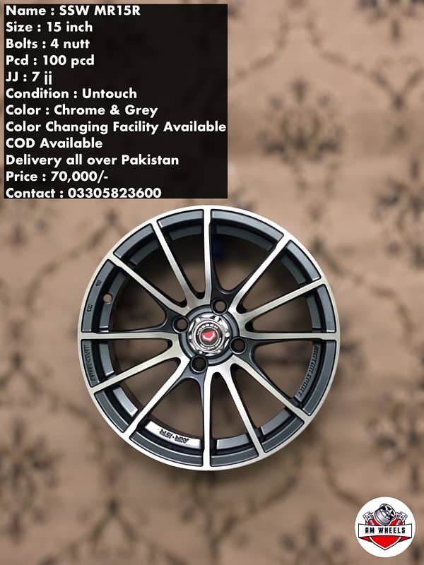 15 inch 4 nutt alloy rims 1