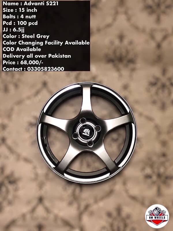 15 inch 4 nutt alloy rims 3