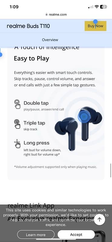 Realme Airbuds , Buds T110 , 2