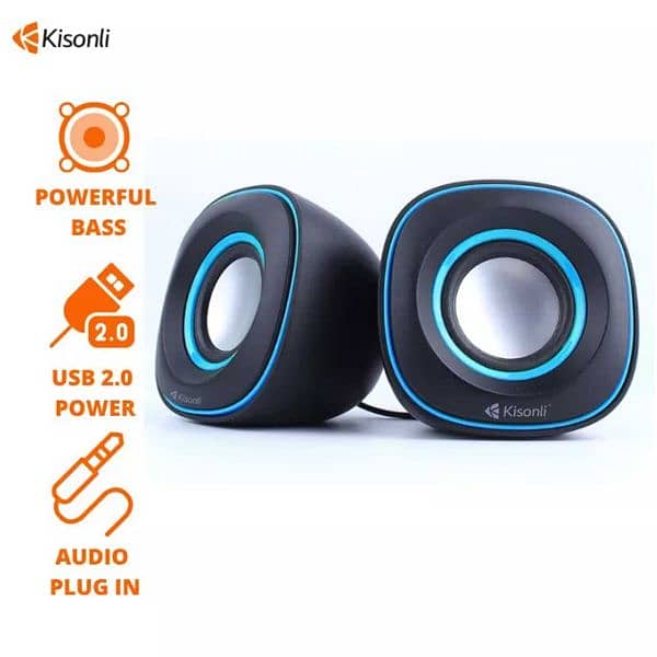 Kisonli V310 Multimedia Computer Speaker System 6