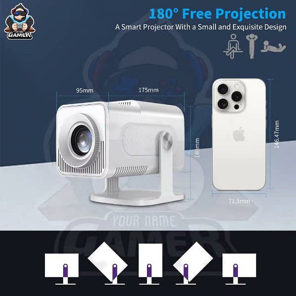 HCS350 Max Android Gaming Projector 4K home theater 1080P 450 ANSI 2