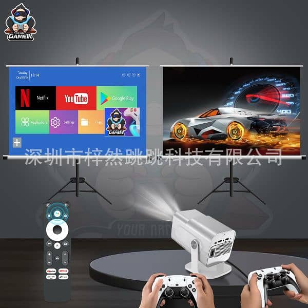 HCS350 Max Android Gaming Projector 4K home theater 1080P 450 ANSI 4