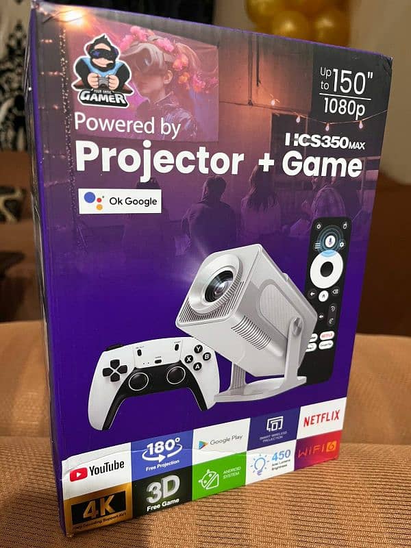 HCS350 Max Android Gaming Projector 4K home theater 1080P 450 ANSI 11