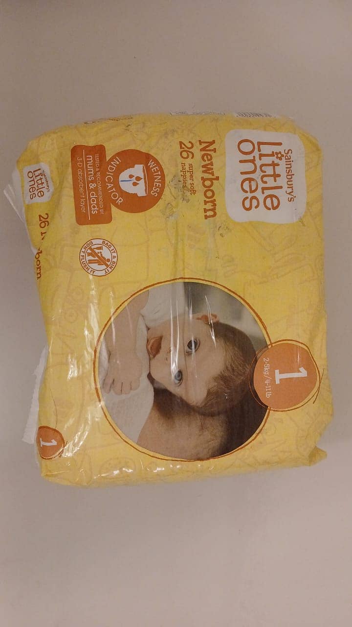 New born diapers Brand sainbsury UK 2