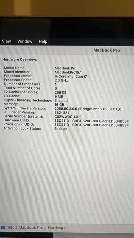 macbook pro 2018 4