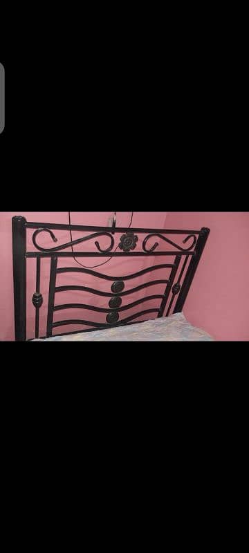 iron bed with mettress 4 by 6 3 by 6 with mettress 2