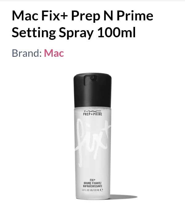 Mac Fix+Prep N Prime Setting Spray 100ML 0