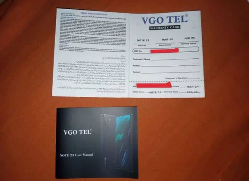 VGO TEL Note 23 8GB/256GB With Box & Accessories 8