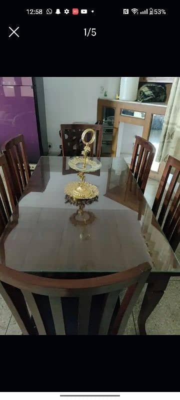 ,6 chair royal table new withe shesha 0