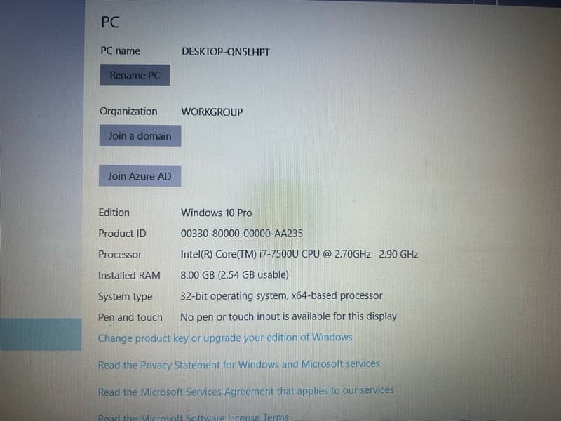 laptop Dell 8GB RAM 512 GB memory 9/10 condition 0