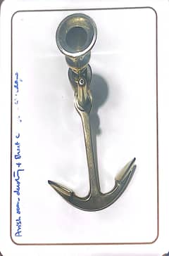 Antique vintage Pure Brass Ship Anchor. A collectors Item. Made in Uk