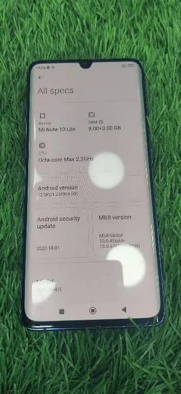 Xiaomi mi note 10 lite 8+3ram 128gbrom 1