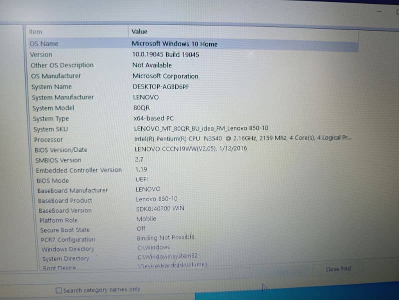 Lenovo B50-10 celeron N3540 with 15.5 inch display 11