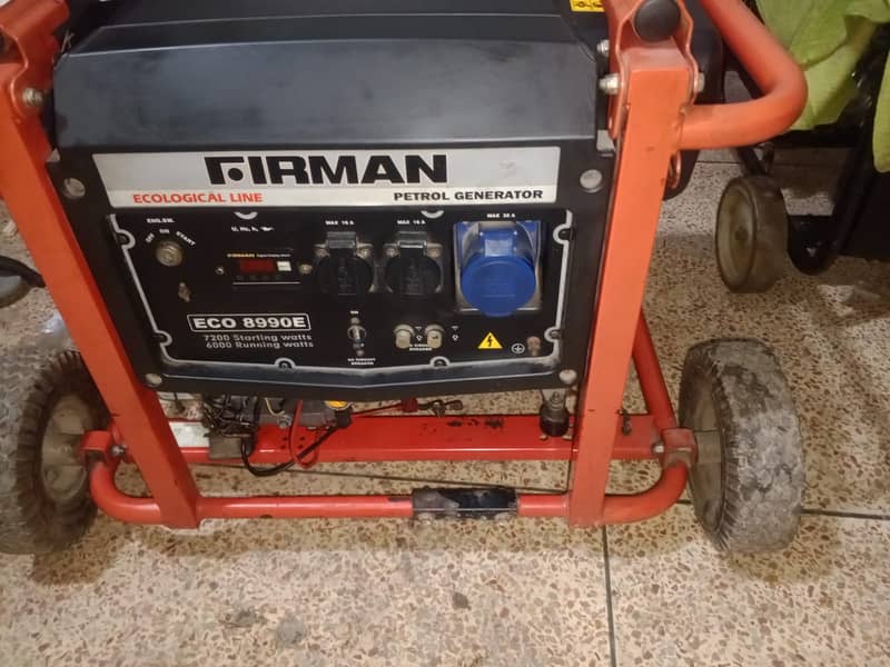 7 KVA Max Fireman generator available, running condition 03329369511 0