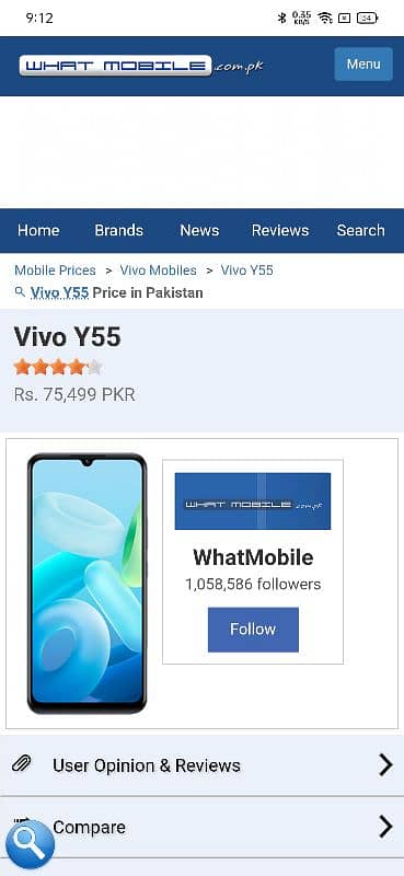 vivo y55 8 128 full box display finger 10