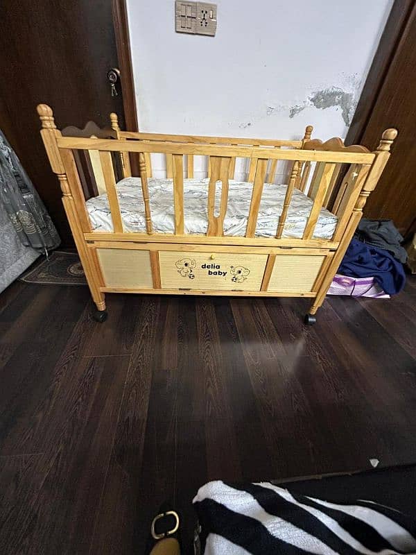 Baby cot with mattress 1