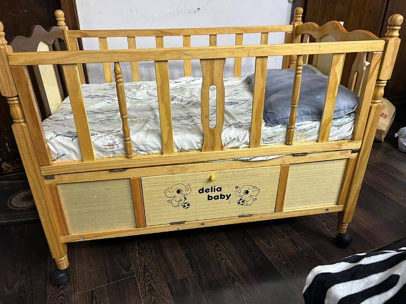 Baby cot with mattress 3