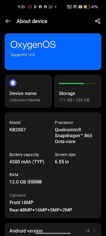 ONEPLUS 8T+ 12 256GB 0